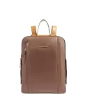 Piquadro Circle Damen-Laptop-Rucksack aus Leder, braun-beige
