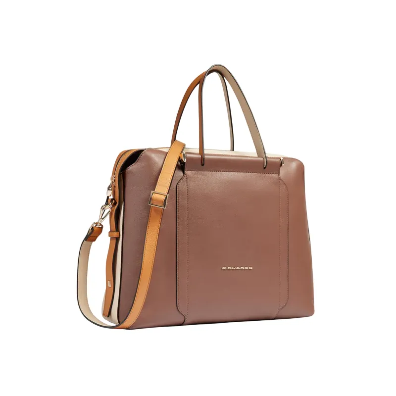 Borsa donna in pelle con due manici Piquadro Circle,... 2