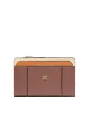 Piquadro Circle women's medium leather zipped wallet, brown-beige