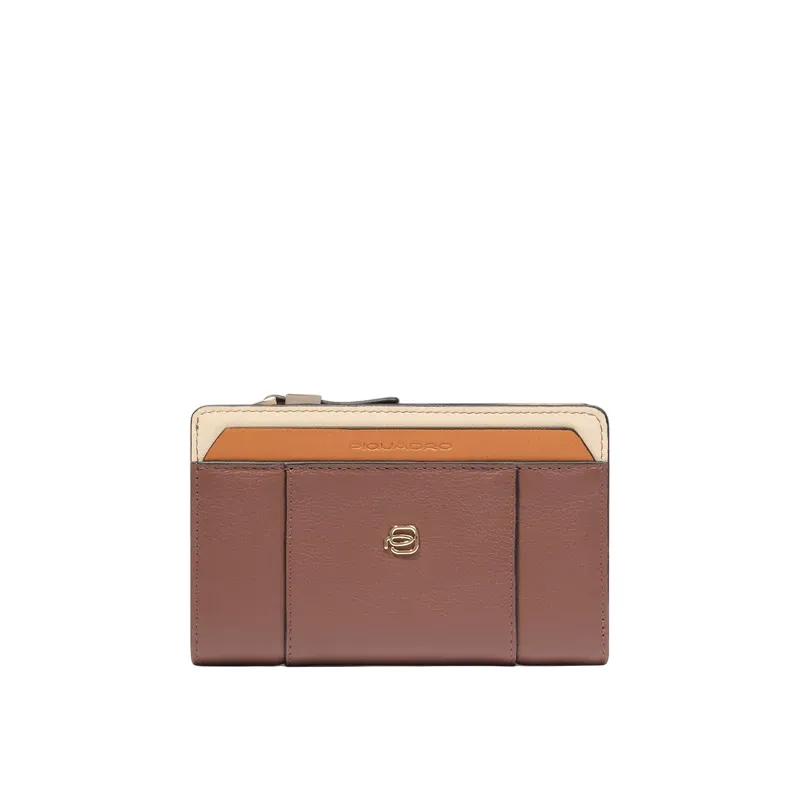 Piquadro Circle women's medium leather zipped wallet,...