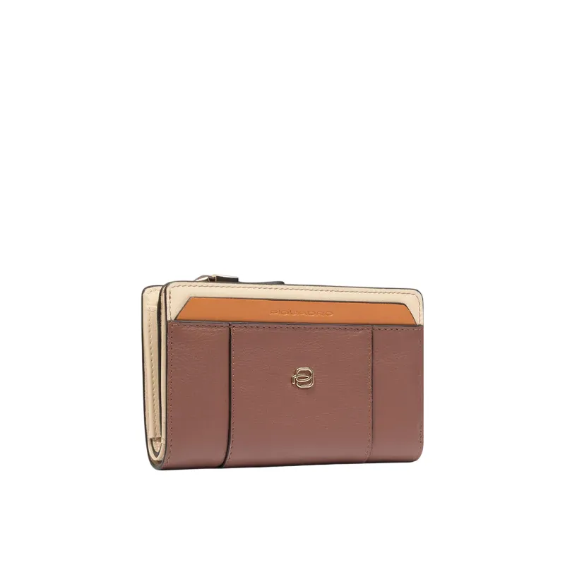 Piquadro Circle women's medium leather zipped wallet,... 2