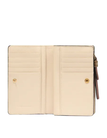 Piquadro Circle women's medium leather zipped wallet, brown-beige