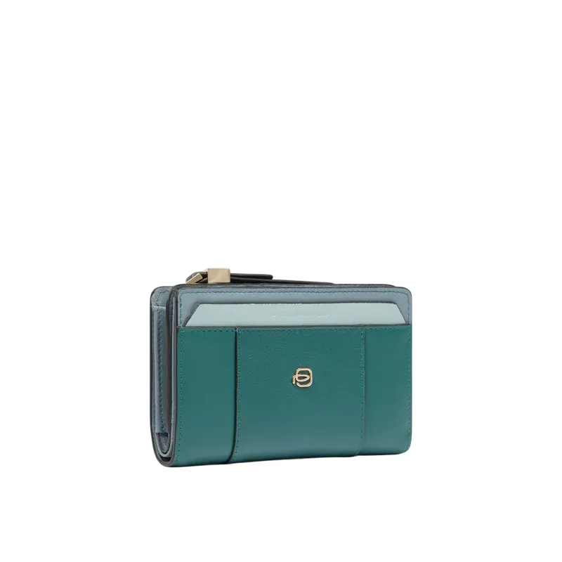 Piquadro Circle women's medium leather zipped wallet,... 2