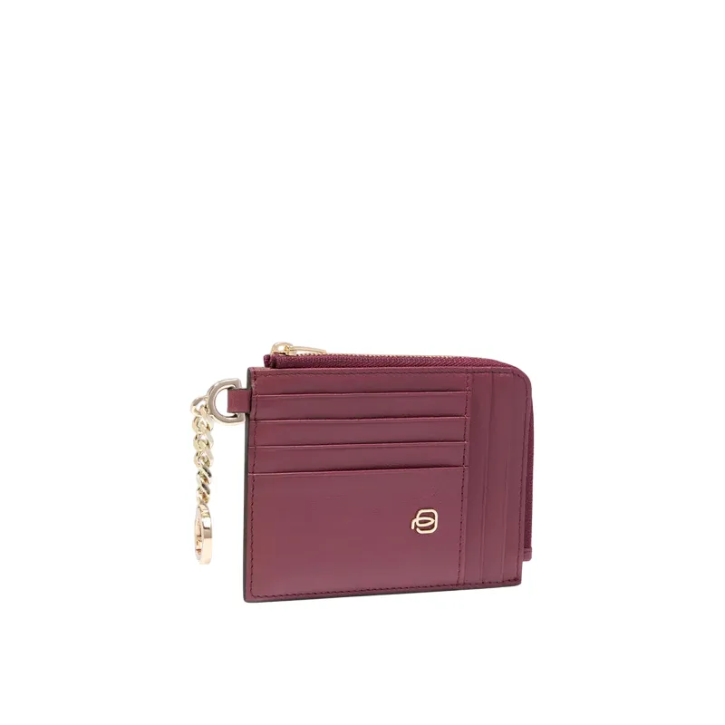 Piquadro Circle Zippered coin pouch with credit card... 2