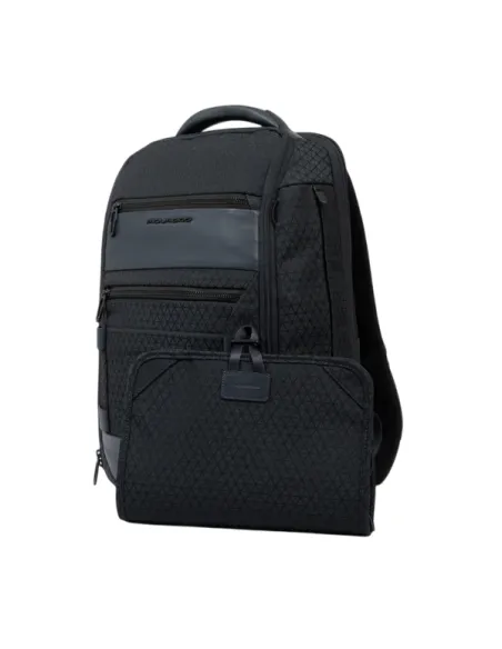 Piquadro Hex Modular Travel Backpack with 3 Compartments and Laptop Sleeve, blue