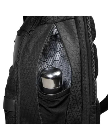 Piquadro Hex Modular Travel Backpack with 3 Compartments and Laptop Sleeve, black