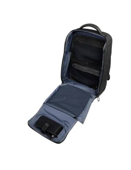 Piquadro Hex Modular Travel Backpack with 3 Compartments and Laptop Sleeve, black