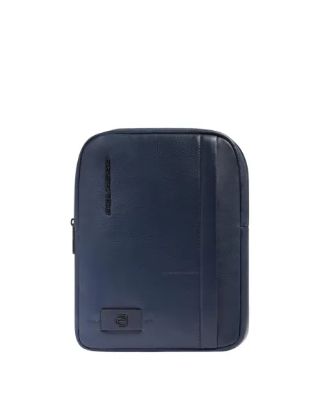 Borsello per iPad ® 11 in pelle Piquadro Russel, blu