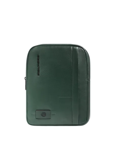 Borsello per iPad ® 11 in pelle Piquadro Russel, verde