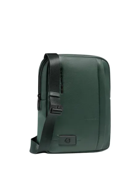 Borsello per iPad ® 11 in pelle Piquadro Russel, verde