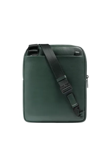 Piquadro Russel Leather Crossbody Bag with iPad Compartment and RFID, green