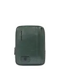 Piquadro Russel Small Leather Crossbody Bag with iPad Slot and RFID, green