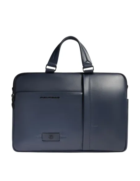 Borsa porta pc da 15,6 e porta iPad®Pro 12,9 in pelle Piquadro Russel, blu