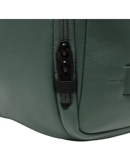 Piquadro Russel Small Leather Backpack Laptop & iPad Holder, green