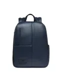 Piquadro Russel Leder-Rucksack klein Laptop & iPad-Fach, blau