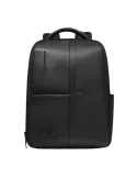 Piquadro Russel Leather 14" Laptop Backpack with RFID & Anti-Theft, black