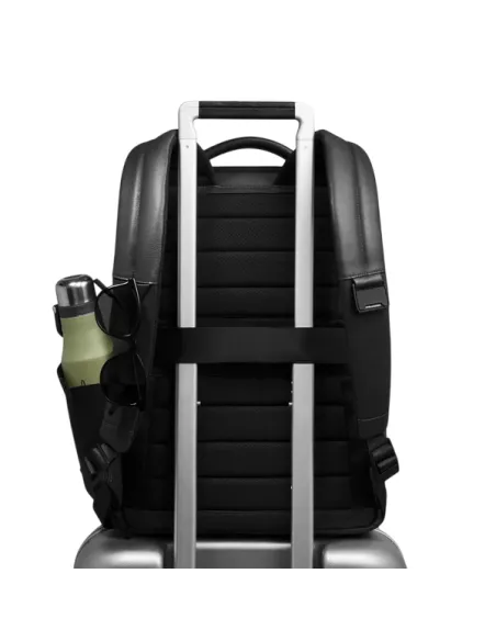 Zaino in pelle porta PC da 14 Piquadro Russel, nero