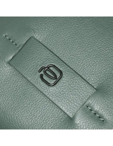 Piquadro Russel Leather 14" Laptop Backpack with RFID & Anti-Theft, green