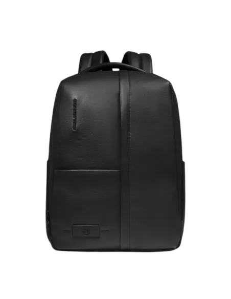 Piquadro Russel Reise-Rucksack aus Leder 15,6" Laptop & iPad, schwarz