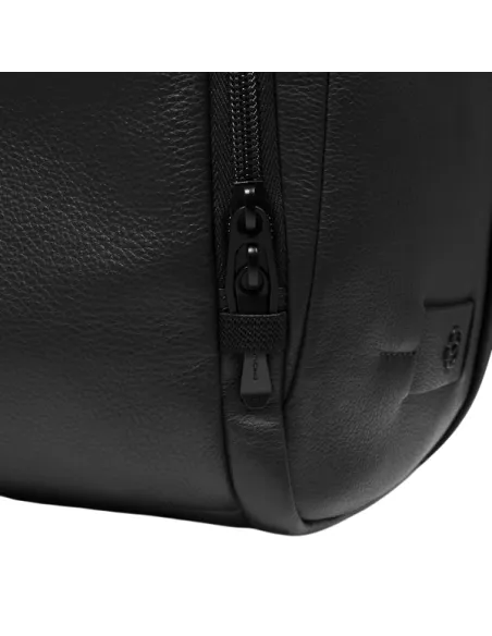 Piquadro Russel Travel 15.6" Laptop & iPad Backpack in Leather, black