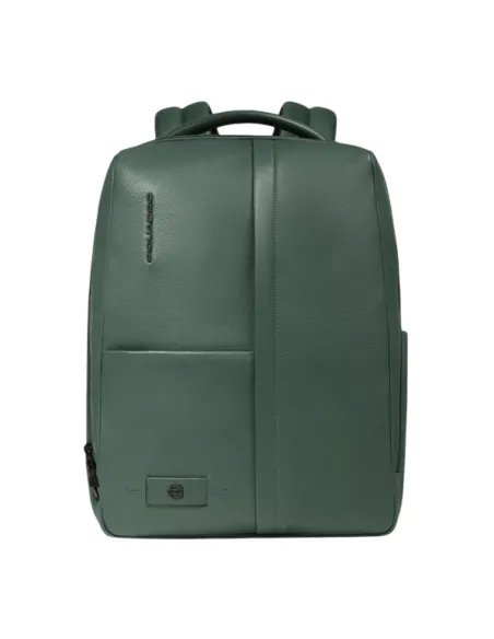 Piquadro Russel Travel 15.6" Laptop & iPad Backpack in Leather, green