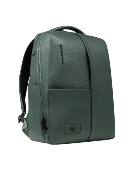 Piquadro Russel Reise-Rucksack aus Leder 15,6" Laptop & iPad, grün