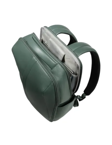 Piquadro Russel Reise-Rucksack aus Leder 15,6" Laptop & iPad, grün