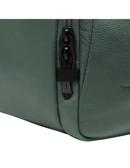 Piquadro Russel Reise-Rucksack aus Leder 15,6" Laptop & iPad, grün