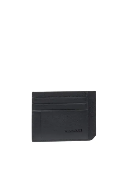 Piquadro Russel Slim Leather Card Holder with RFID Protection, black