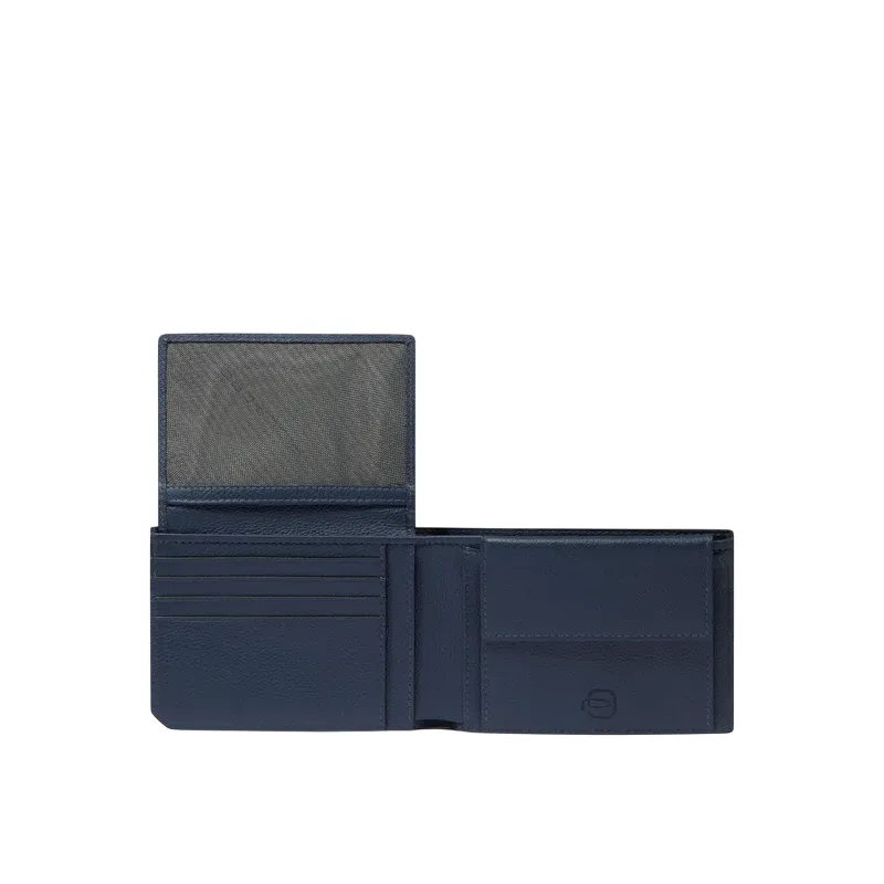 Piquadro Russel Men's Leather Wallet with RFID and Coin...