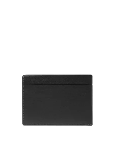 Piquadro Russel Men's Leather Wallet with RFID and Coin Pocket, black