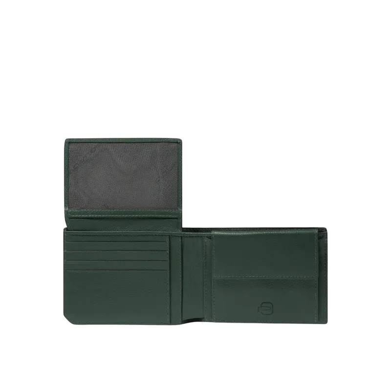 Portafogli uomo completo in pelle Piquadro Russel, verde