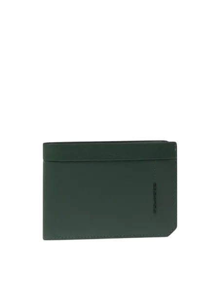 Piquadro Russel Men's Leather Wallet with RFID and Coin Pocket, green