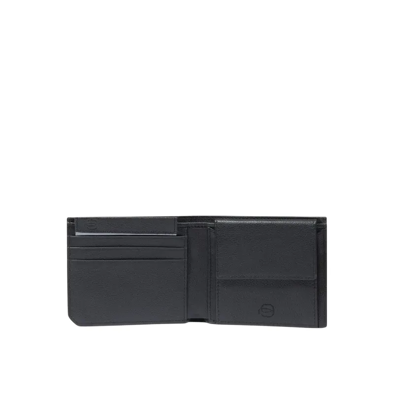 Piquadro Russel Compact Men's Wallet in Soft Leather with...