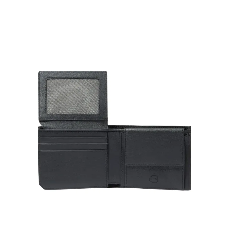 Piquadro Russel Compact Men's Wallet in Leather with Coin...