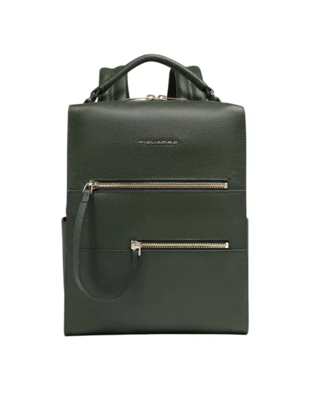 Zaino donna porta pc e porta iPad® in pelle Piquadro Patricia, verde