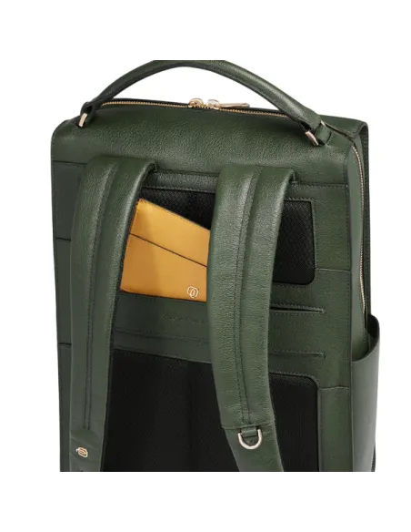 Piquadro Patricia Women's Leather Backpack with 14" Laptop & iPad® Slot, green