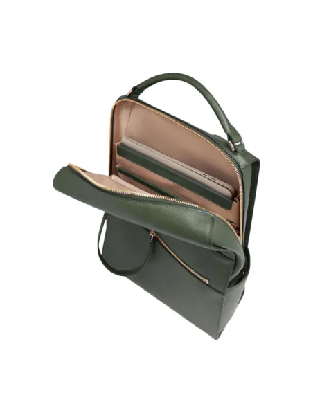 Damenrucksack aus Leder Patricia von Piquadro mit Laptopfach 14"& iPad®, grün