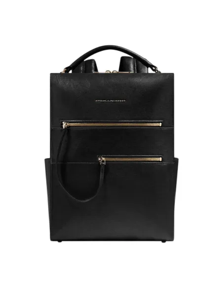 Piquadro Patricia Women's Leather Backpack with 14" Laptop & iPad® Slot, black