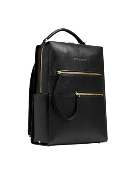 Zaino donna porta pc e porta iPad® in pelle Piquadro Patricia, nero
