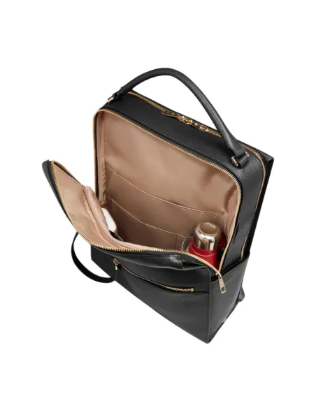 Zaino donna porta pc in pelle con cavo antifurto Piquadro Patricia, nero