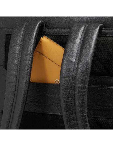 Zaino donna porta pc in pelle con cavo antifurto Piquadro Patricia, nero