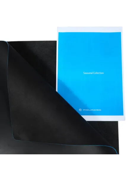 Piquadro Leather Desk Pad, Elegant Office Accessory, black