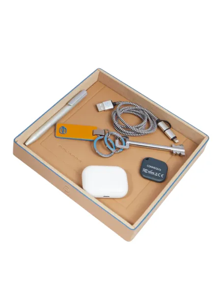 Svuota tasche in pelle Piquadro Atlas, beige