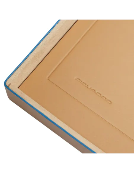 Piquadro Leder-Ablageschale, Elegantes und praktisches Accessoire, beige