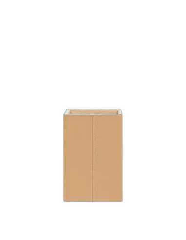 Piquadro Leather Pen Holder, beige