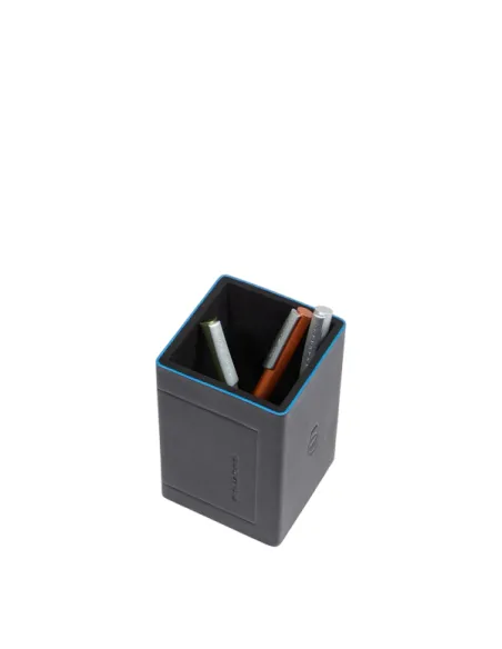 Piquadro Leather Pen Holder, black