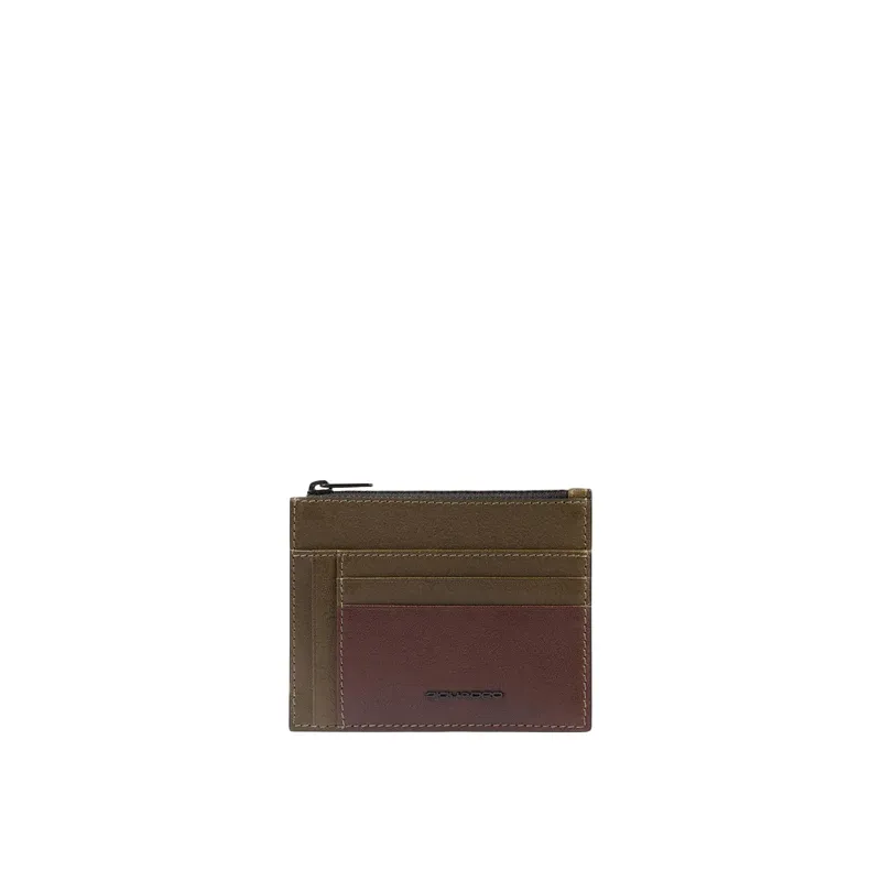 Piquadro Harper Slim Leather Credit Card Holder for Men...