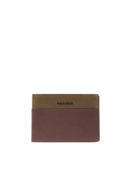 Piquadro Harper Leather Wallet for Men | Elegant & Functional, green-brown