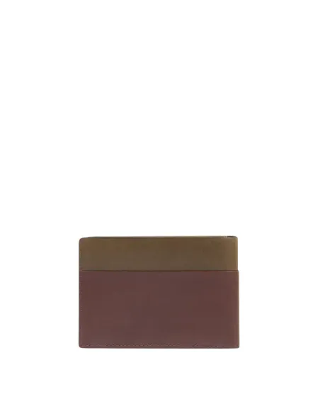 Piquadro Harper Leather Wallet for Men | Elegant & Functional, green-brown